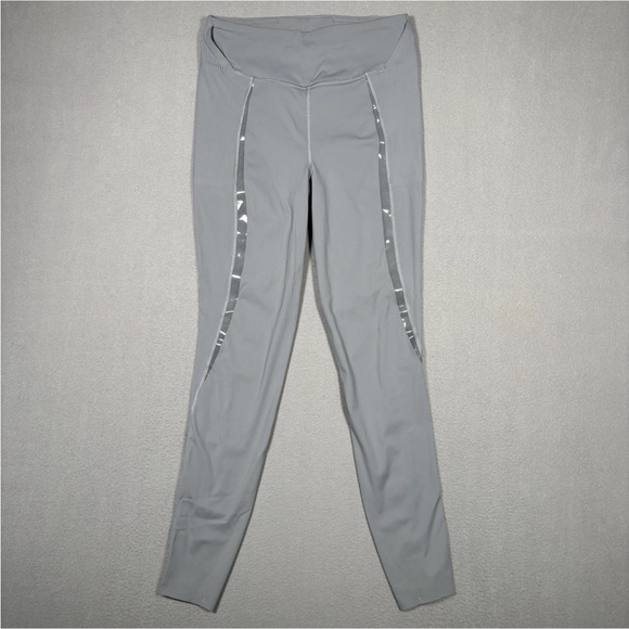 Lululemon Gloss Trim Run SHR Leggings Women’s Size 6 Rhino Grey Activewear Yoga - Picture 2 of 9